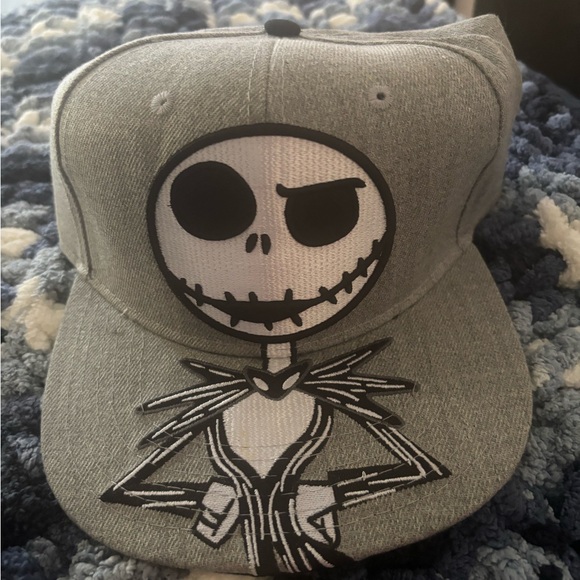 Gray Skeleton Graphic Snapback Hat - Picture 1 of 4